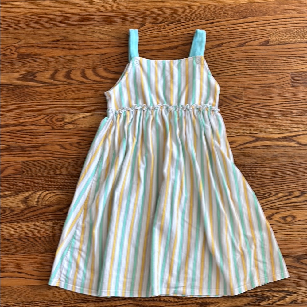 Pink Lily White and Blue Sleeveless Sundress
